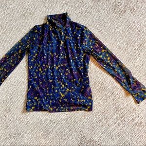 Anthropologie mockneck blouse